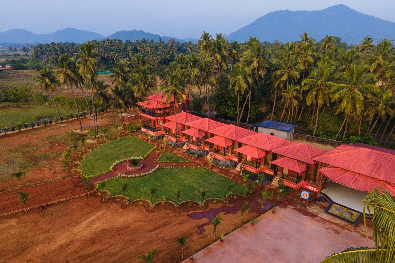 Resorts in Murdeshwar aerial view